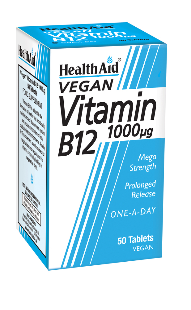 HEALTH AID Vitamin B12 (Cyanocobalamin) 1000μg Prolonged Release