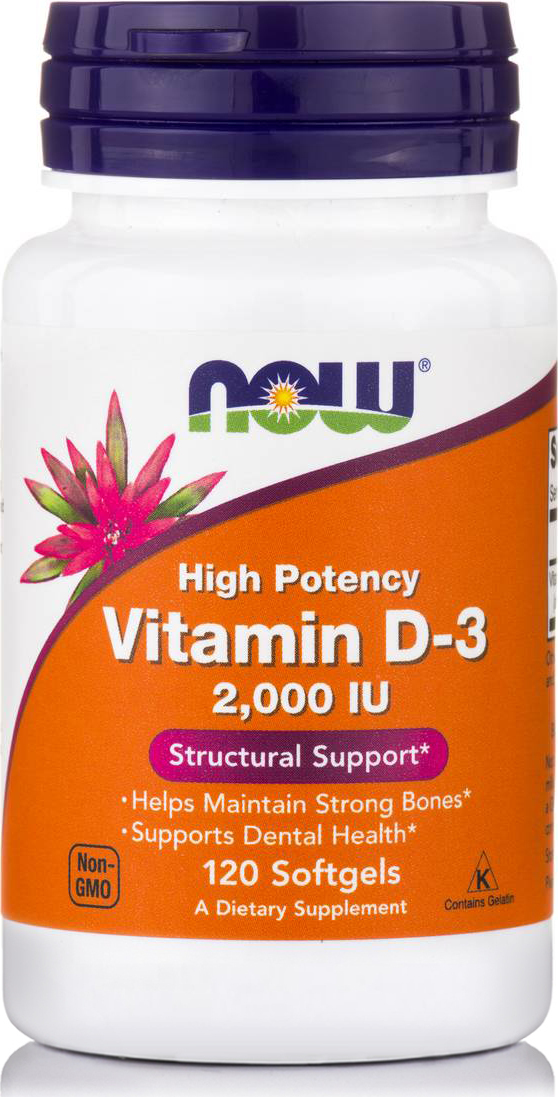 Now Vitamin D3 2.000 IU 120 softgels Easy Pharmacy