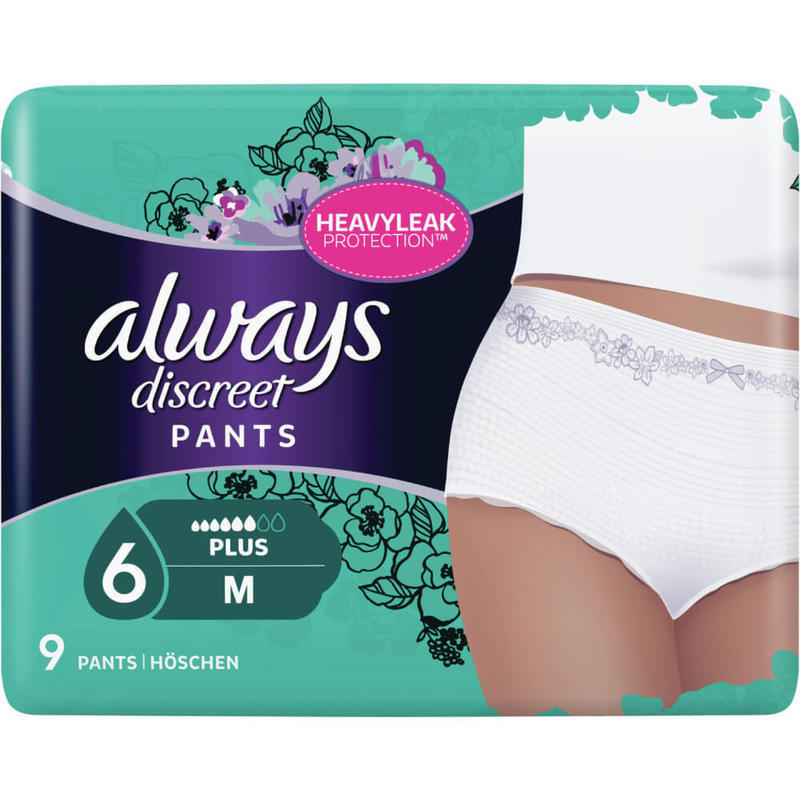 Always Discreet Pants Plus Medium 6 Εσώρουχο Ακράτειας 9τμχ Easy Pharmacy