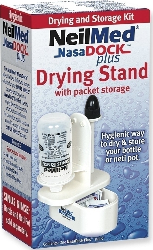NeilMed Sinus Rinse Nasa Dock Plus Drying Stand with Packet Storage