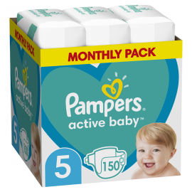 Pampers Πάνες Active Baby Μέγεθος 5 (11-16kg) 150τμχ