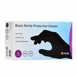 Karabinis Medical Holik Γάντια Νιτριλίου σε Μαύρο Χρώμα  Μέγεθος Large 100τεμ