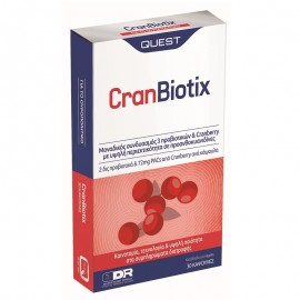 Quest CranBiotix Προβιοτικά και Cranberry για Πεπτικό & Ουροποιητικό Σύστημα 30caps