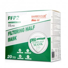 Barbeador Max-02 Filtering Half mask FFP2 Γκρί Χρώμα 20τεμ.