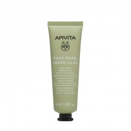 Apivita Face Mask Green Clay Μάσκα για Βαθύ Καθαρισμό με Πράσινη Άργιλο 50ml