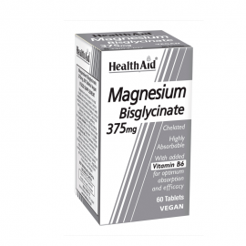 Health Aid Magnesium Bisglycinate 375mg Συμπλήρωμα Διατροφής με Μαγνήσιο για το Νευρικό Σύστημα 60 Ταμπλέτες