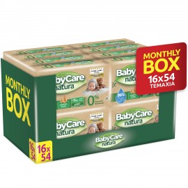 BabyCare Μωρομάντηλα Natura Μοnthly Box 16 X 54τμχ (07820)