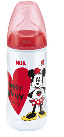 Nuk First Choice Disney Minnie Μπιμπερό Πολυπροπυλενίου (PP) Κόκκινο Θηλή Σιλικόνης Νο 2 300ml (art.no.10.741.828)