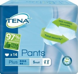Tena Pants Plus Small Προστατευτικά Εσώρουχα Ακράτειας Μέγεθος Small, 14 τμχ