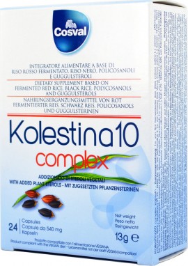 Cosval Kolestina 10 Complex Συμπλήρωμα Διατροφής για την Εξισορρόπηση των Επιπέδων Χοληστερίνης 24caps