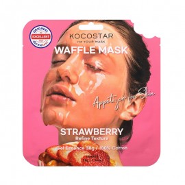 Kocostar Waffle Mask Strawberry Μάσκα Προσώπου για Καθαρισμό και Λάμψη 38gr