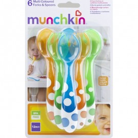 MUNCHKIN - Multi Coloured Forks & Spoons Σετ Πολύχρωμα Πιρούνια & Κουτάλια 12m+  6τμχ