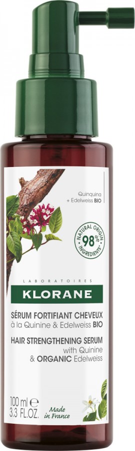 Klorane Quinine Serum Antichute, Δυναμωτικός Ορός με Κινίνη & Βιολογικό Εντελβάις Κατά της Τριχόπτωσης 100ml