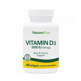 Natures Plus Vitamin D3 5000 IU 60 μαλακά Caps