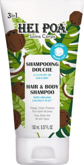 Hei Poa Coconut Hair & Body Shampoo With Organic Coco Pulp 150ml