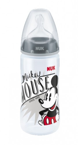 Nuk First Choice Disney Mickey Μπιμπερό Πολυπροπυλενίου Μαύρο Θηλή Σιλικόνης 6-18 300ml