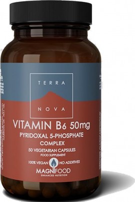 Terranova Vitamin B6 50mg Complex Φυτικής Προέλευσης Βιταμίνη B6 50caps