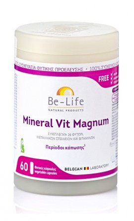 Be-Life Mineral Vit Magnum για τη Μείωση Κόπωσης και Ενίσχυση της Φυσικής Άμυνας 60 κάψουλες