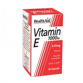 Health Aid Vitamin E Συμπλήρωμα Διατροφής 1000iu 30 κάψουλες