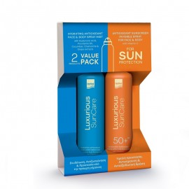 Intermed Luxurious Promo Pack Sun Care Hydrating Antioxidant Mist Face & Body 200ml & Antioxidant Sunscreen Invisible Spray SPF 50+ 200ml