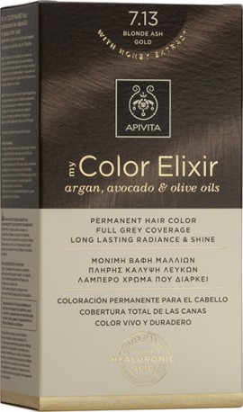 Apivita My Color Elixir No7.13 Ξανθό Σαντρέ Μελί Κρέμα Βαφή Σε Σωληνάριο 50ml & Ενεργοποιητής Χρώματος 75ml