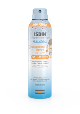 IsdinFotoprotector Pediatrics Transparent Spray Wet Skin Αντηλιακό Σώματος  SPF50, 250ml