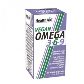 Health Aid Omega 3-6-9 VEGAN Ιχθυέλαια με Έλαια Λιναρόσπορου 60 κάψουλες