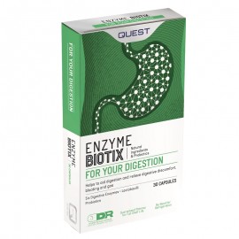 Quest Enzyme Biotix Συμπλήρωμα Διατροφης με 6 Πεπτικά Ένζυμα και Προβιοτικά 30 Caps
