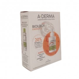 A-Derma Biology Energy C Serum Ορός Ενίσχυσης & Λάμψης 30ml & Δώρο Biology Νερό Ντεμακιγιάζ 100ml