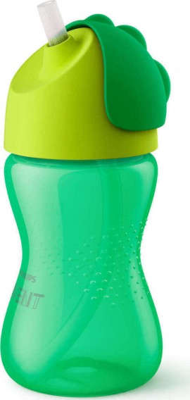Philips Avent Bendy Straw Cup 12m+ (SCF798/01) Κύπελλο με καλαμάκι, χρώμα πράσινο, 300ml