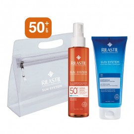 Rilastil Promo Pack Sun System Dermatological Oil SPF50+ 200ml & Δώρο After Sun Gel 200ml & Νεσεσέρ Λευκό
