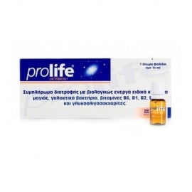 Prolife Lactobacilli Συμπλήρωμα Διατροφής  με Προβιοτικά & Σύμπλεγμα Vitamin-Β, αμπούλες 7x8ml