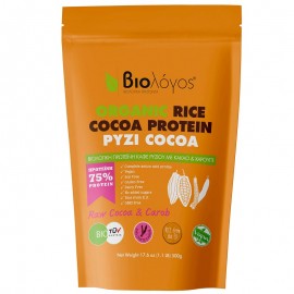 Βιολόγος Organic Rice Cocoa Protein Πρωτεΐνη Καφέ Ρυζιού με Κακάο & Χαρούπι 500g