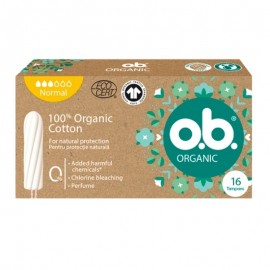 O.B. Ταμπόν Organic 100% Organic Cotton Tampons για Κανονική Ροή 16τμχ