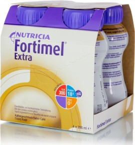 Nutricia Fortimel Extra Coffee Υπερπρωτεϊνικό & Yπερθερμιδικό Πόσιμο Θρεπτικό Σκεύασμα Όγκου με Γεύση Καφέ  4x200g