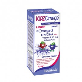 Health Aid KidzOmega Liquid Wild Berry Ω3 Λιπαρά Οξέα σε Υγρή Μορφή με Γεύση Άγριο Βατόμουρο 200ml