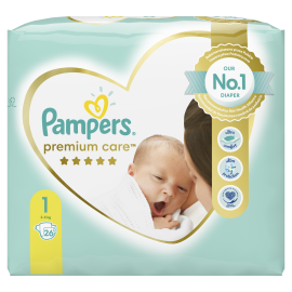 Pampers Premium Care Newborn No1 (2 - 5kg) για Νεογέννητα 26τμχ