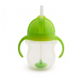 Munchkin Tip & Sip Straw Cup Ποτήρι με Καλαμάκι 6m+, Χρώμα Πράσινο, 207ml