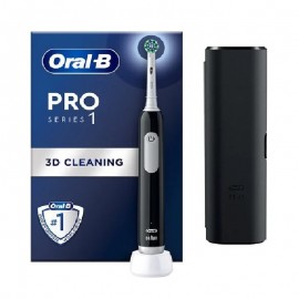 Oral-B Pro Series 1 Ηλεκτρική Οδοντόβουρτσα με Χρονομετρητή, Αισθητήρα Πίεσης και Θήκη Ταξιδίου Μαύρη 1τμχ