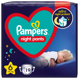 Pampers Πάνες Night Pants Νο6 (15+kg) 19τμχ