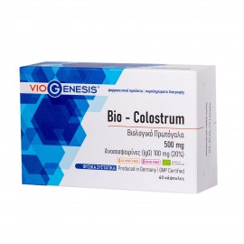 Viogenesis Bio Colostrum 500mg Συμπλήρωμα για την Ενίσχυση του Ανοσοποιητικού 60 κάψουλες
