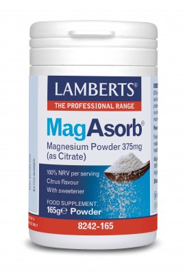 Lamberts Mag Asorb Magnesium Powder 375mg 165gr
