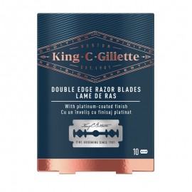 Gillette King C Double Edge Razor Blades Ξυράφια Διπλής Ακμής, Ανταλλακτικά 10 Τεμάχια