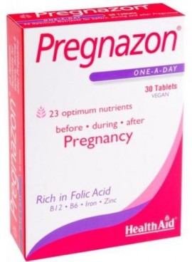 Health Aid Pregnazon Συμπλήρωμα Διατροφής για Στάδιο Σύλληψης, Εγκυμοσύνης & Θηλασμού 30Tabs.