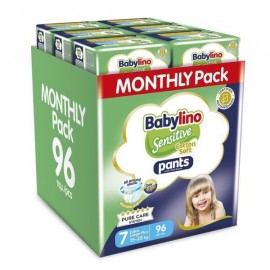 Babylino Monthly Pack Pants Cotton Soft Unisex No7 Extra Large Plus (15-25kg) Πάνες Βρακάκι 96τμχ