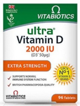 Vitabiotics Ultra Vitamin D 2000 IU D3 50mg 96 tabs