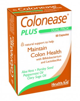 Health Aid Colonease Plus Αλόη Βέρα, Φυσικά Έλαια & Προβιοτικά για Υγιές Έντερο 60caps