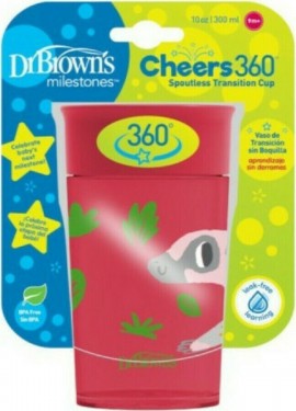 Dr.Browns Κύπελλο Cheers 360° 9m+ Κόκκινο 300ml TC 01096