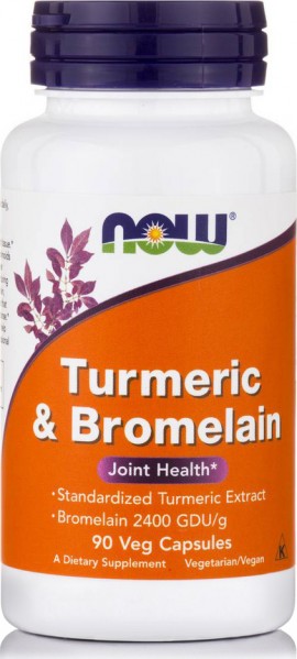 Now Turmeric & Bromelain 600/300 mg 90 vcaps
