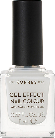 Korres Gel Effect Nail Colour With Sweet Almond Oil No.02 Porcelain White 11ml